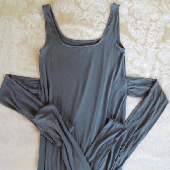 Modern Citizen Slate Gray Kelis Tie Waist Maxi Dress M - Picture 7 of 12